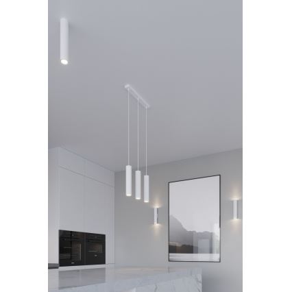 Hanglamp aan een koord LAGOS 2 2xGU10/10W/230V wit