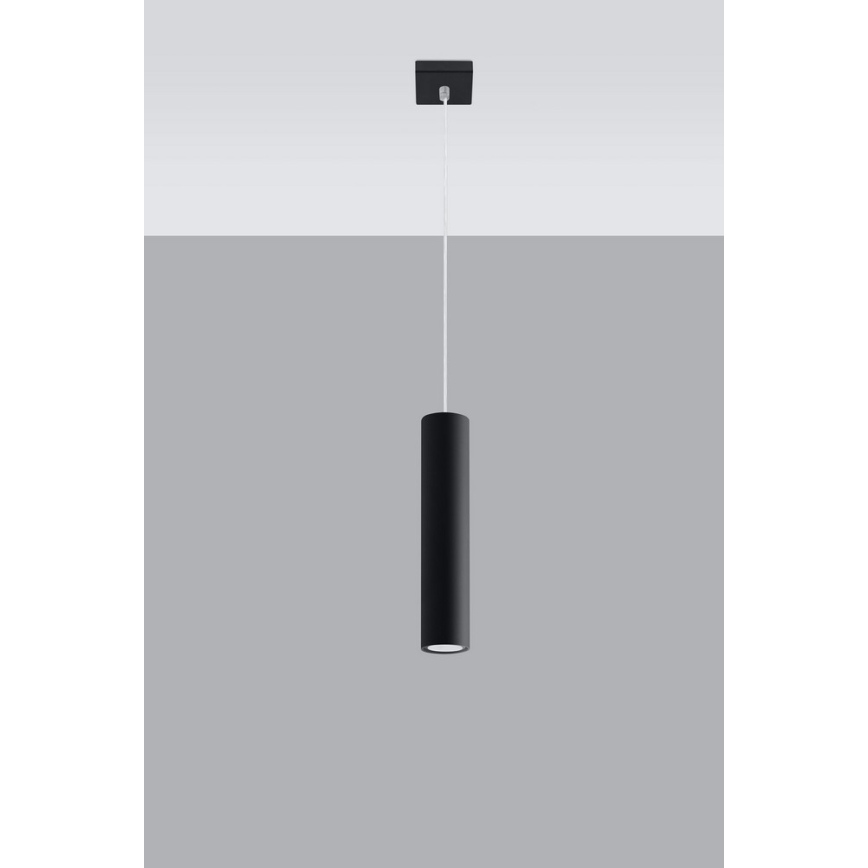 Hanglamp aan een koord LAGOS 1 1xGU10/10W/230V zwart