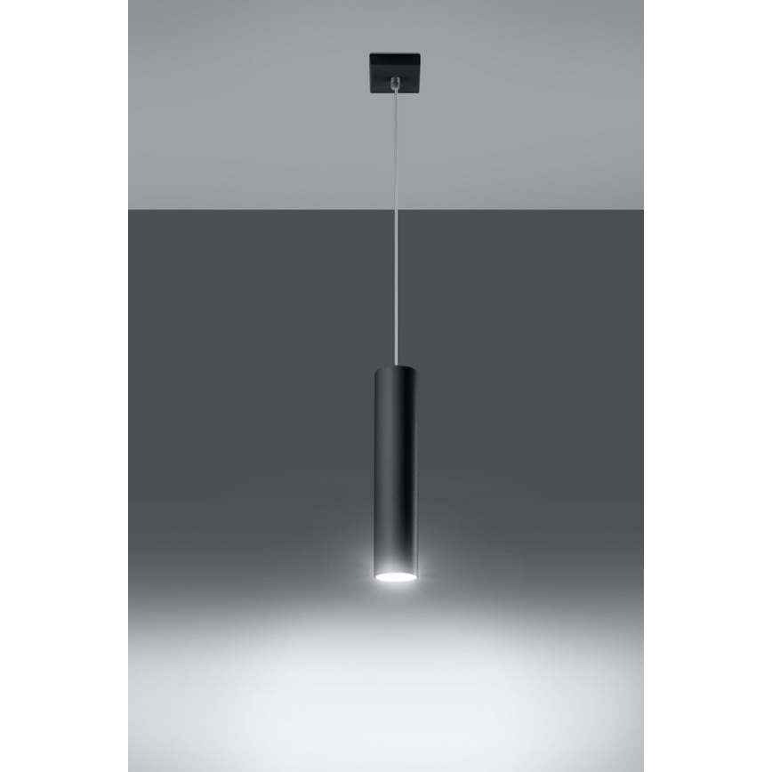 Hanglamp aan een koord LAGOS 1 1xGU10/10W/230V zwart