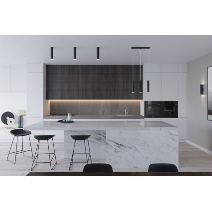Hanglamp aan een koord LAGOS 3 3xGU10/10W/230V zwart