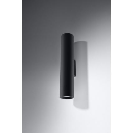 Wandlamp LAGOS 2 2xGU10/10W/230V zwart