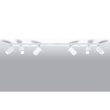 Spot RING 6L 6xGU10/10W/230V wit