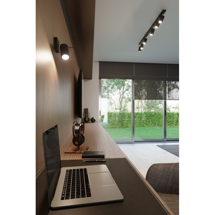 Spot RING 6L 6xGU10/10W/230V zwart