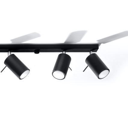 Spot RING 6L 6xGU10/10W/230V zwart