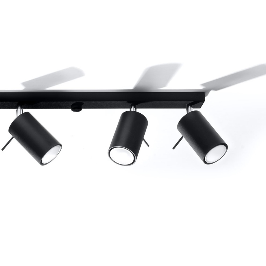 Spot RING 6L 6xGU10/10W/230V zwart