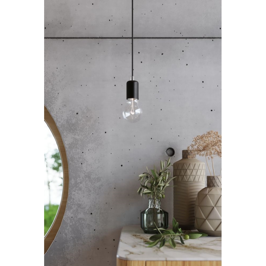 Hanglamp aan een koord EDISON 5 5xE27/60W/230V spin zwart