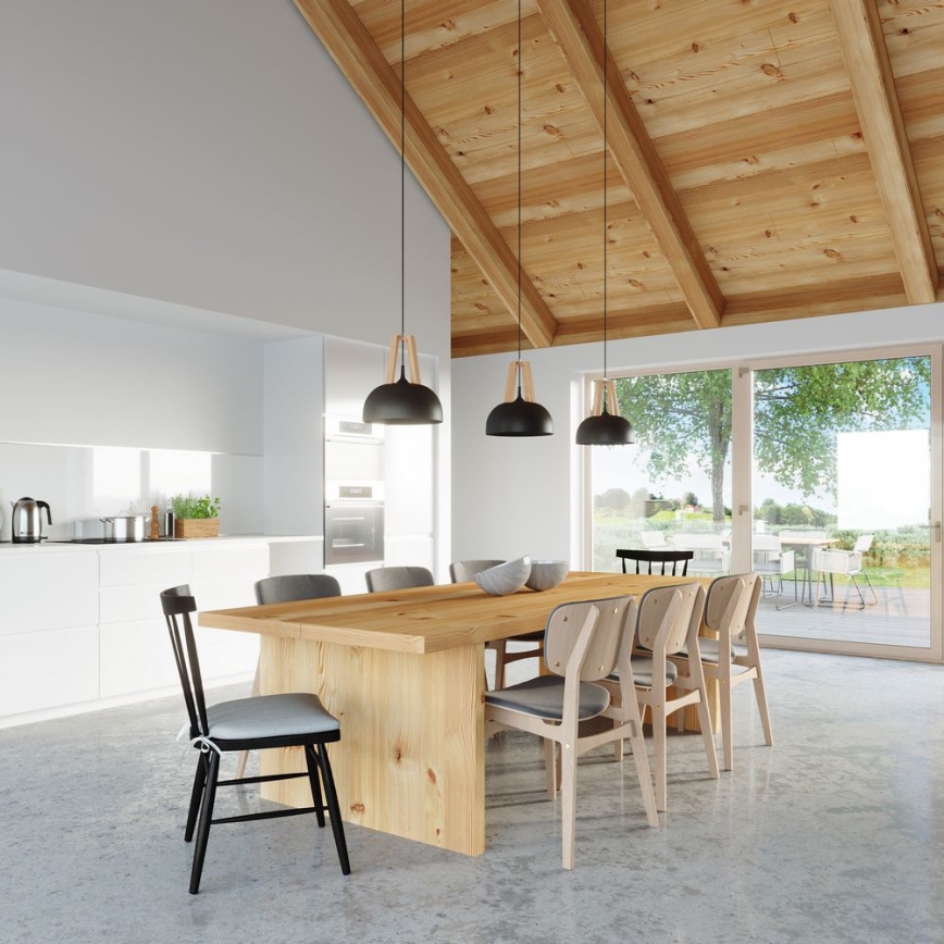 Hanglamp aan een koord CASCO 1xE27/60W/230V diameter 30 cm Berk