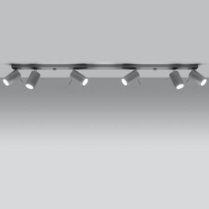 Plafondspot RING 6xGU10/10W/230V