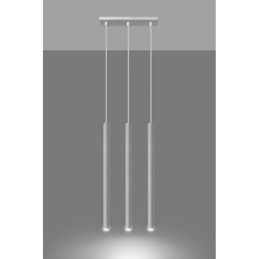 Hanglamp aan een koord PASTELO 3xG9/8W/230V wit