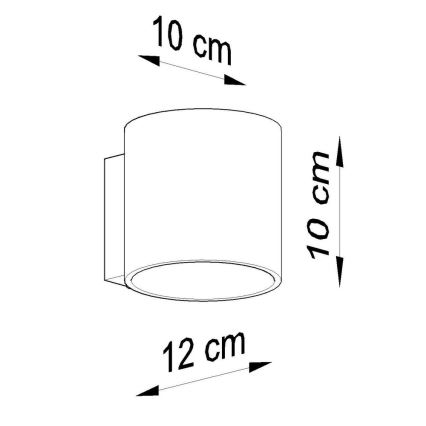 Wandspot ORBIS 1xG9/40W/230V beton