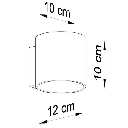 Wandspot ORBIS 1 1xG9/40W/230V antraciet