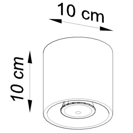 Plafond-Spot ORBIS 1 1xGU10/40W/230V