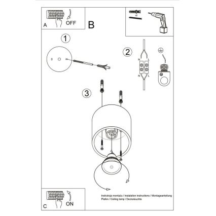 Plafond-Spot ORBIS 1 1xGU10/40W/230V