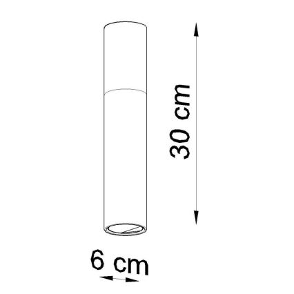 Plafondlamp PABLO 1xGU10/40W/230V wit/beuken