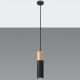 Hanglamp aan een koord PABLO 1xGU10/40W/230V zwart/beuken