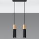 Hanglamp aan een koord PABLO 2xGU10/40W/230V zwart/beuken