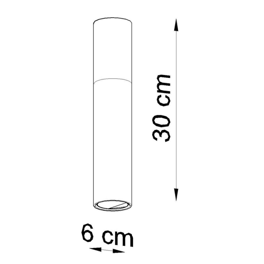 Plafondlamp PABLO 1xGU10/40W/230V zwart/beuken