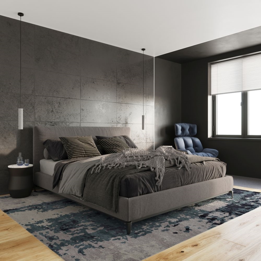 Hanglamp aan kabel LUVO 2xGU10/40W/230V beton/zwart