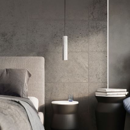 Hanglamp aan kabel LUVO 2xGU10/40W/230V beton/zwart