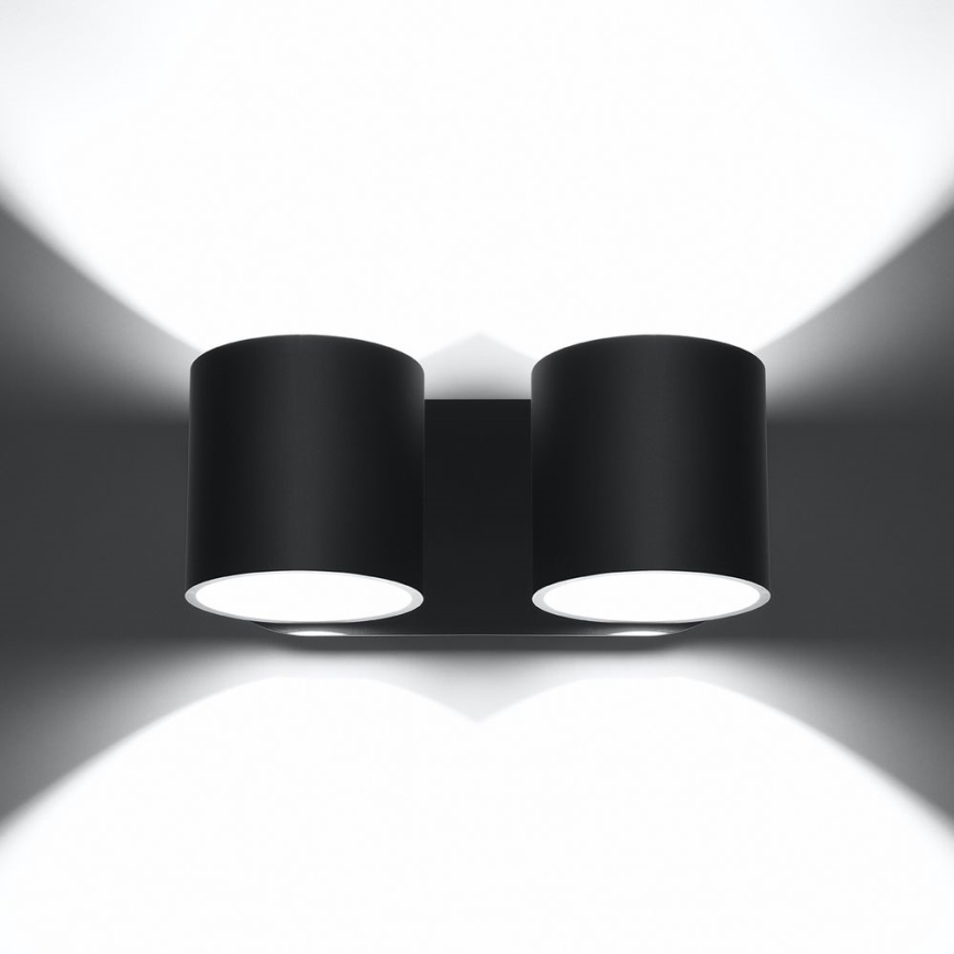Wandlamp ORBIS 2xG9/40W/230V zwart