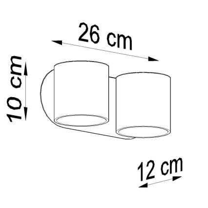 Wandlamp ORBIS 2xG9/40W/230V zwart