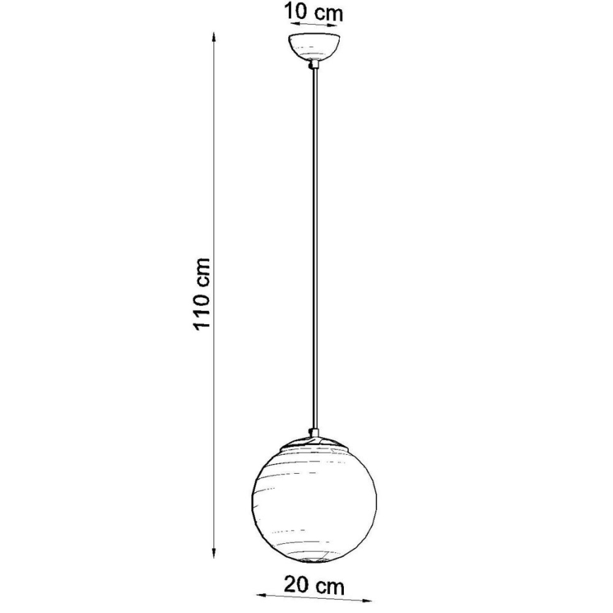 Hanglamp aan snoer TOYA 1xE27/60W/230V Ø 20 cm wit/goud
