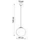 Hanglamp aan een koord TOYA 1x E27 / 60W / 230V d. 30 cm