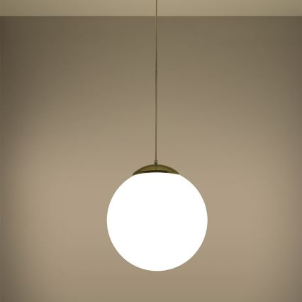 Hanglamp met snoer TOYA 1xE27/60W/230V Ø 30 cm wit/goud