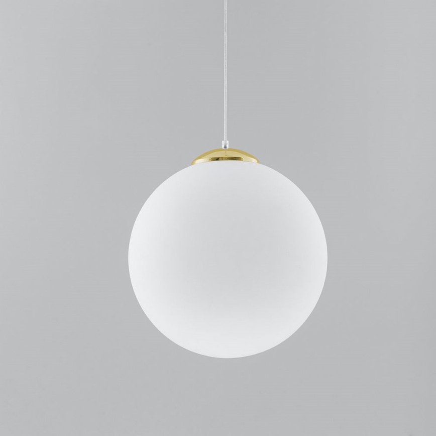 Hanglamp met snoer TOYA 1xE27/60W/230V Ø 40 cm wit/goud