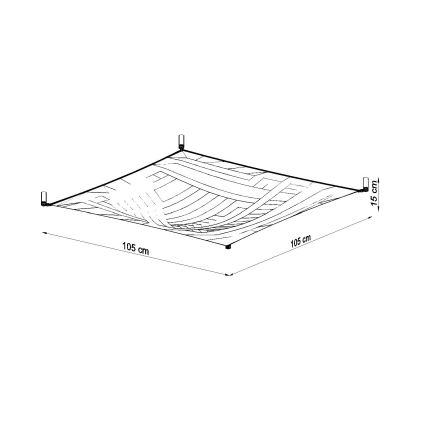 LED plafondlamp LUNA 4xG13/8,5W/230V 105x105 cm wit