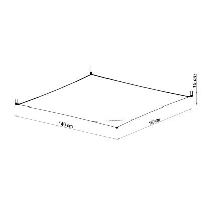 LED plafondlamp LUNA 6xG13/8,5W/230V 140x140 cm wit