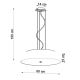 Hanglamp aan een koord VEGA 5xE27/60W/230V d. 60 cm wit