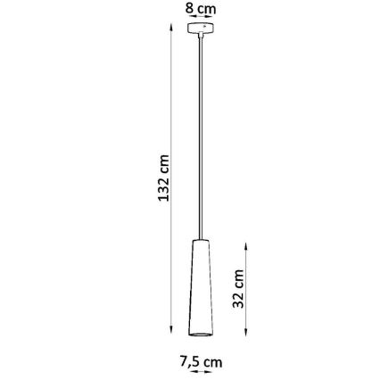 Hanglamp aan een koord ELECTRA 1xGU10/40W/230V