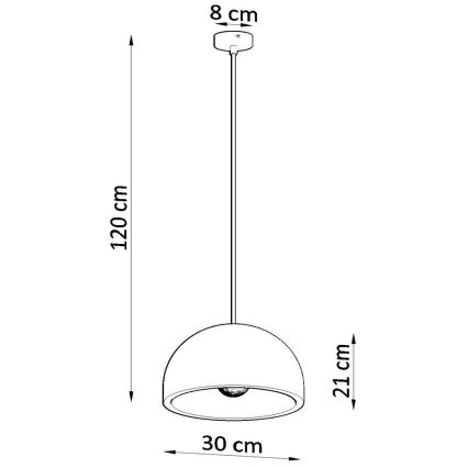 Sollux SL.0847 - Hanglamp aan een koord PABLITO 1xE27/60W/230V beton