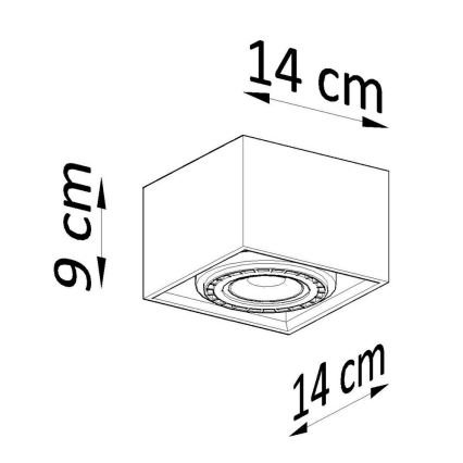 Plafondlamp QUATRO AR111 1xGU10/40W/230V beton