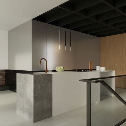Hanglamp aan een koord MOSAIC 1xG9/12W/230V zwart/glanzend chroom