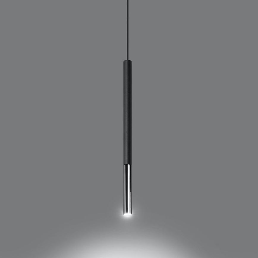 Hanglamp aan een koord MOSAIC 1xG9/12W/230V zwart/glanzend chroom