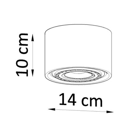 Plafondlamp BASIC AR111 1xGU10/40W/230V beuken