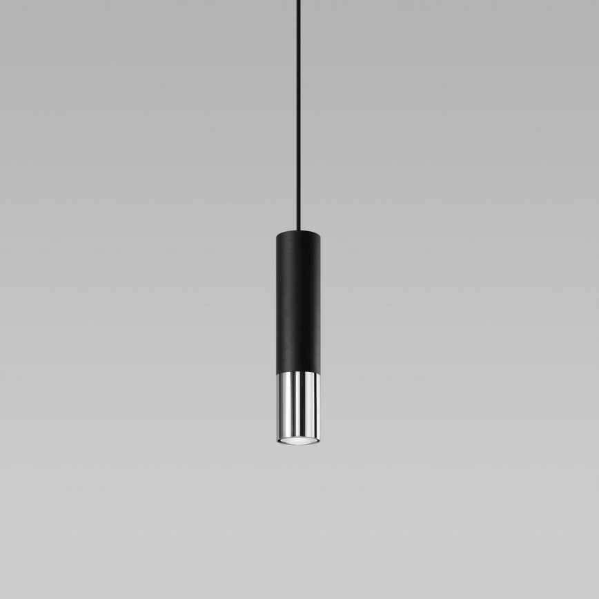 Hanglamp aan een koord LOOPEZ 1xGU10/10W/230V zwart/glanzend chroom