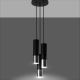 Hanglamp aan een koord LOOPEZ 3xGU10/40W/230V rond zwart/chroom
