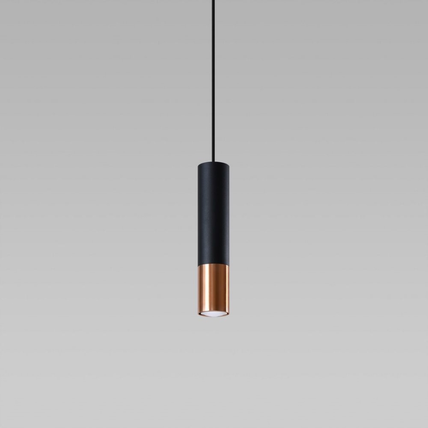 Hanglamp aan een koord LOOPEZ 1xGU10/10W/230V zwart/koper