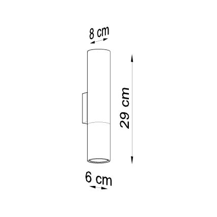 Wandlamp LOOPEZ 2xGU10/10W/230V zwart/goud