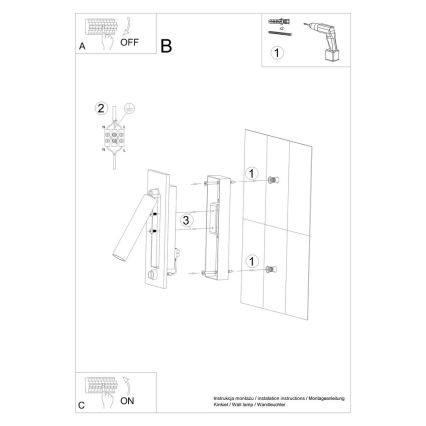 Wand Spot ENIF 1xG9/12W/230V