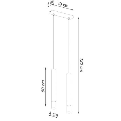 Hanglamp aan een koord VIZIER 2xG9/40W/230V wit