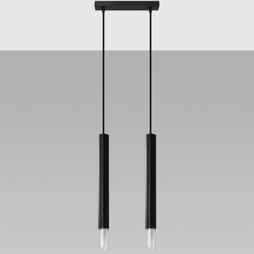 Hanglamp aan een koord VIZIER 2xG9/40W/230V zwart