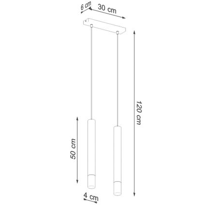 Hanglamp aan een koord VIZIER 2xG9/40W/230V zwart