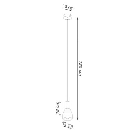 Hanglamp aan een koord QUBIC 1xE27/60W/230V beton/Berk/beuken/zwart