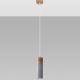 Hanglamp aan een koord ZANE 1xGU10/40W/230V beton/Berk/beuken