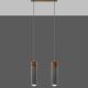 Hanglamp aan een koord ZANE 2xGU10/40W/230V beton/Berk/beuken