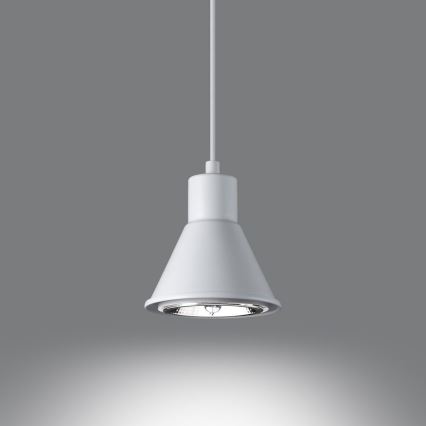 Hanglamp aan een koord TAZILA 1xES111/60W/230V wit